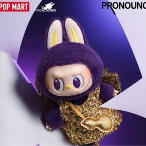 Pop Mart Authentic Monster Labubu Wings of Fortune Pronounce Vinyl Plush Pendant